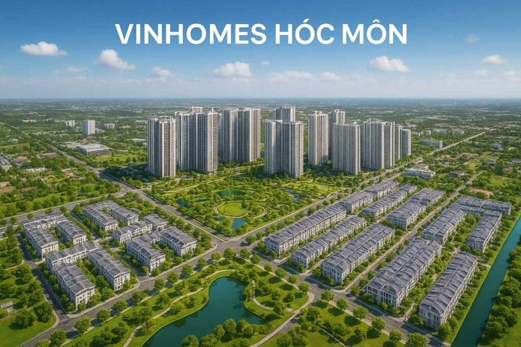 Hình ảnh minh hoạ về dự án khu đô thị Vinhomes Hóc Môn được tạo bởi AI